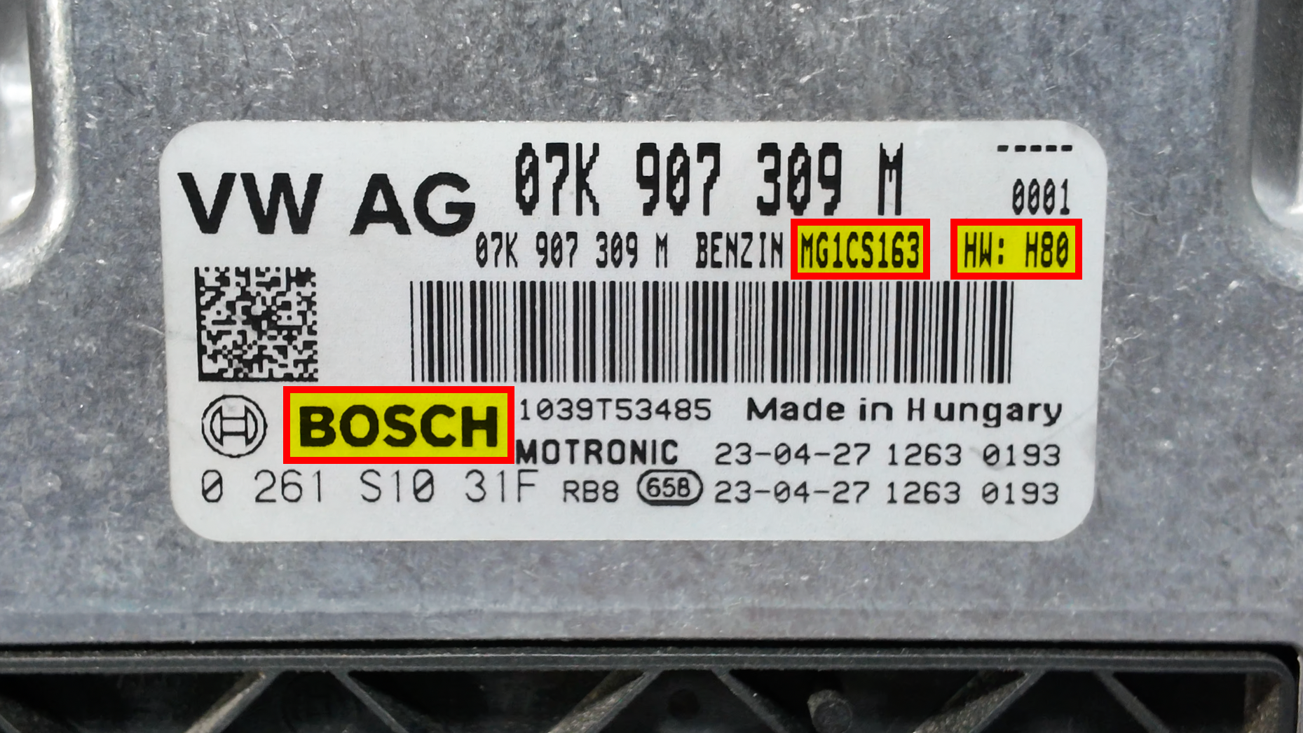 Mail-In Unlock: Bosch MG1CS163 (RS3 8Y, Formentor VZ5 KMA)