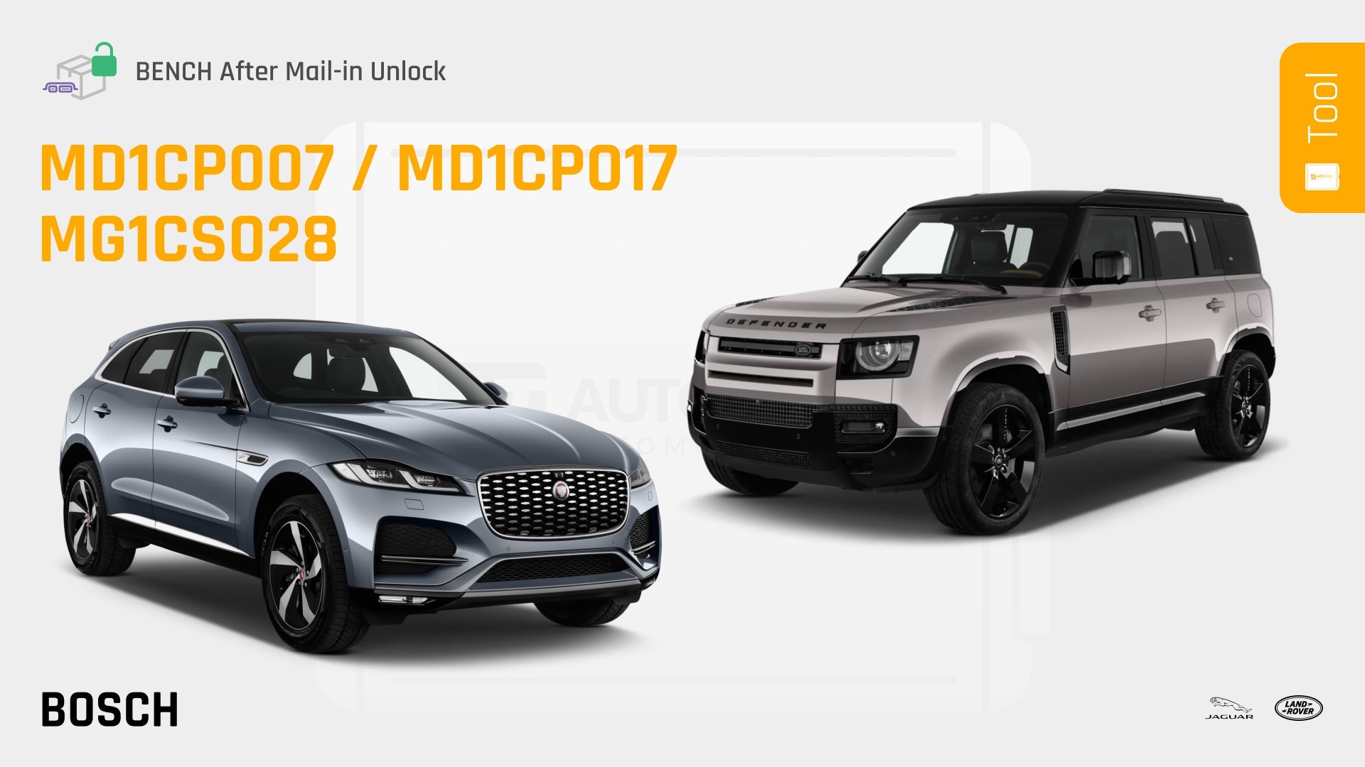 Mail-in Unlock for JLR Bosch MD1CP007/MD1CP017/MG1CS028
