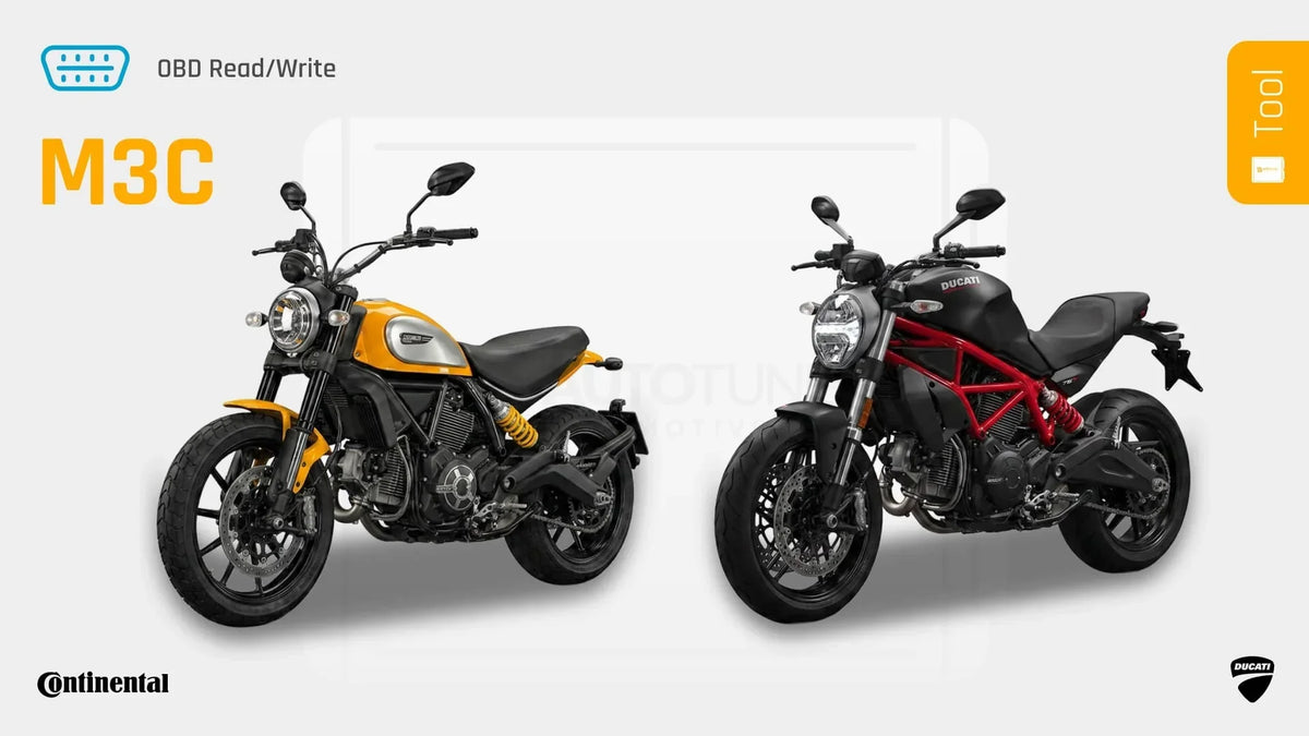 Ducati Scrambler, Monster, and Hypermotard Now on the Tool via OBD (Continental M3C)