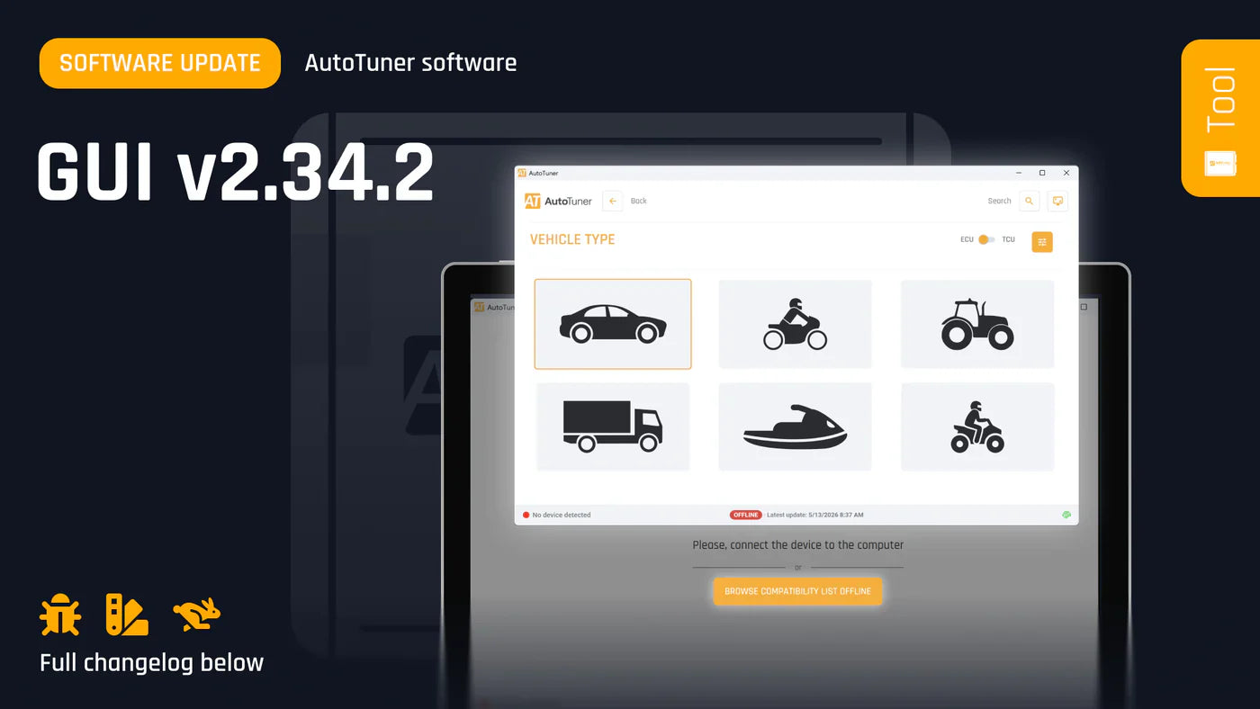 AutoTuner GUI v2.34.2: The highly anticipated "Offline" mode is here!