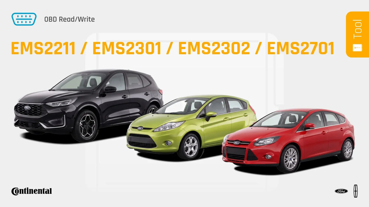 Ford coverage expands with Continental EMS2211, EMS2301, EMS2302, and EMS2701 over OBD