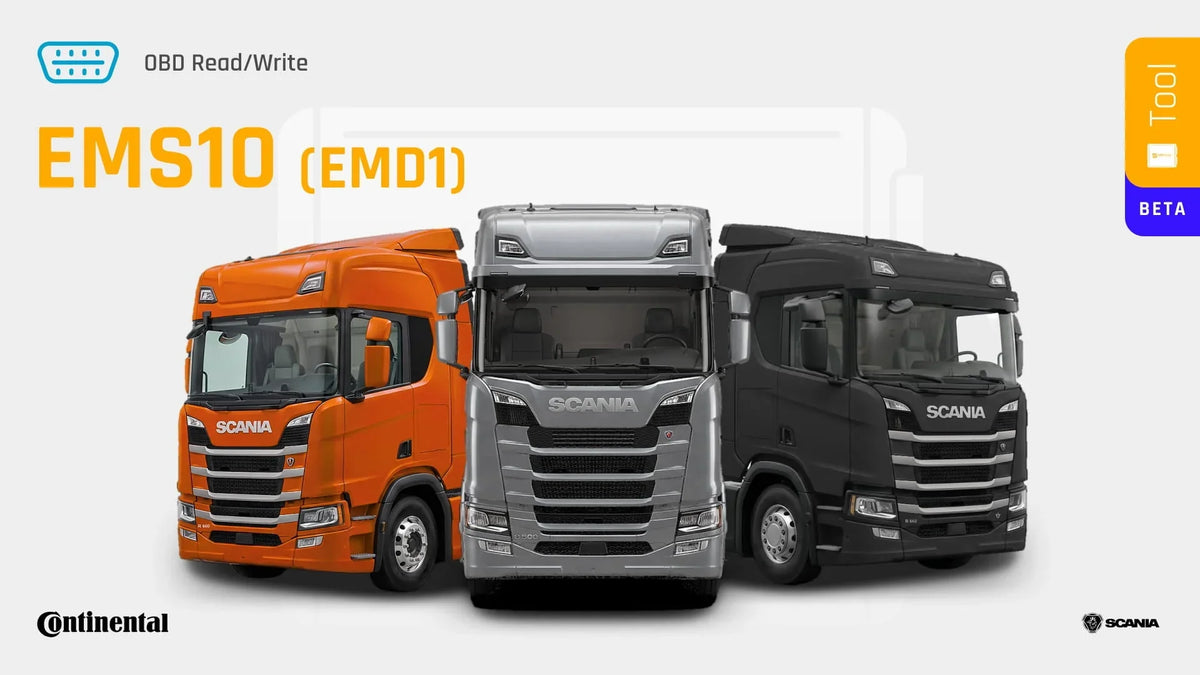 Scania Series S & R 24v OBD Flashing Now on the Tool (Continental EMS10 CEM1)